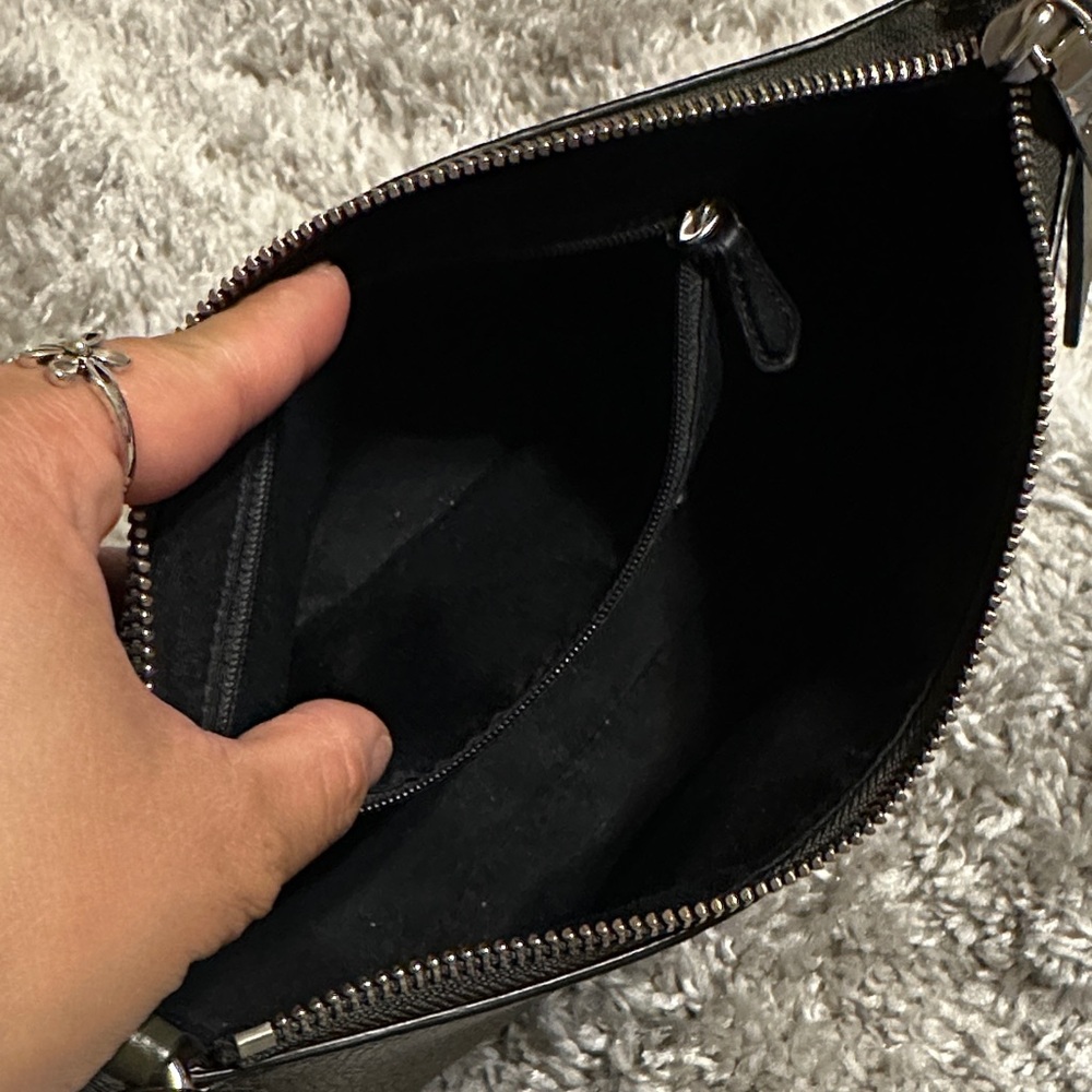 Coach Dark Green Leather Chain Shoulder Bag - Picture 7 of 11